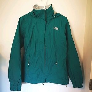 Teal waterproof North Face Jacket